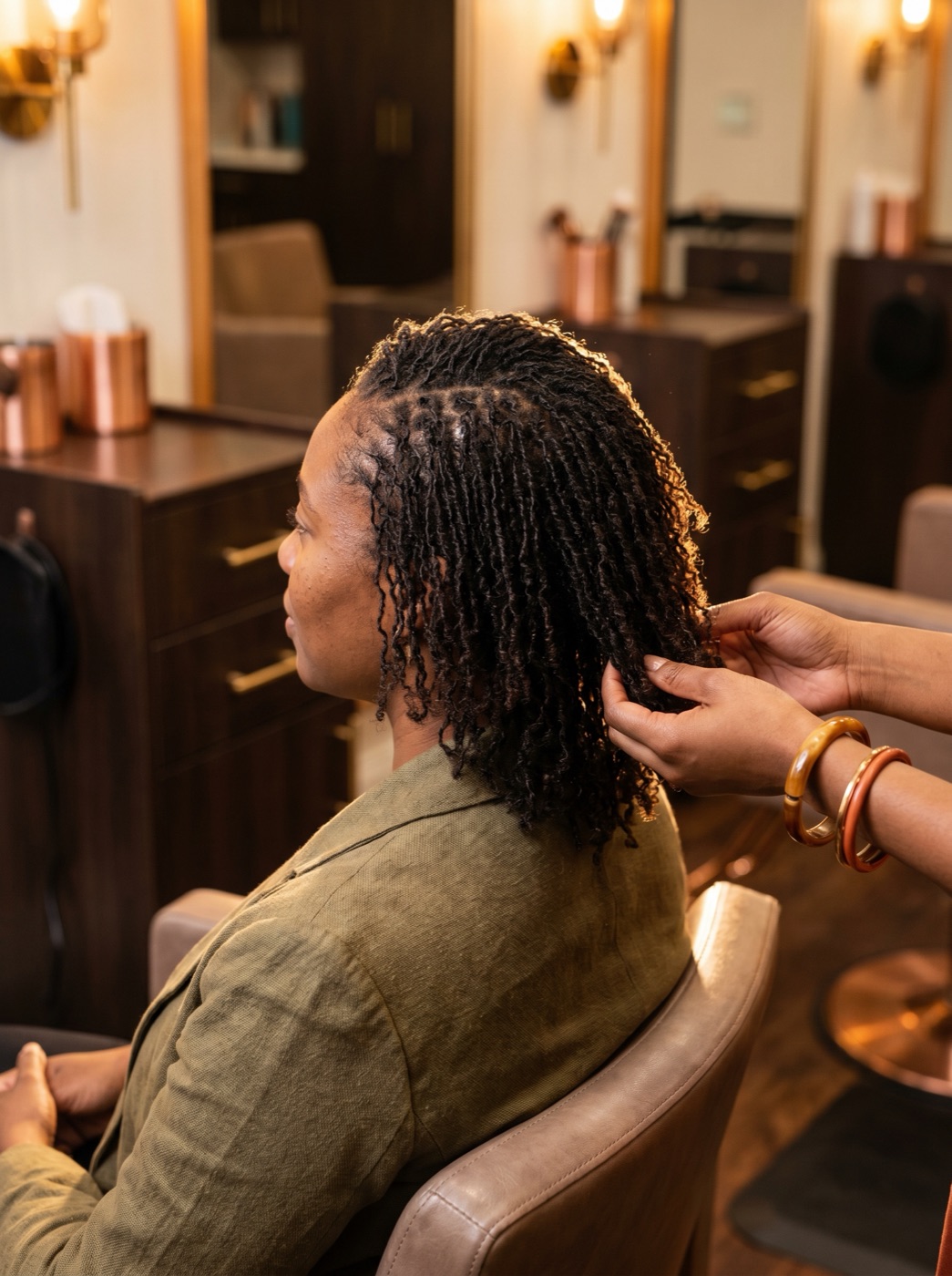 Beautiful Sisterlocks result on a client at DreamLocs Nashville